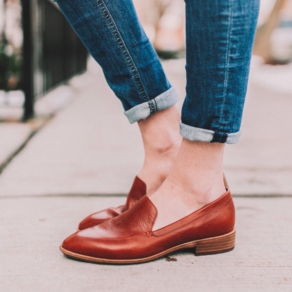 NEW Madewell Frances Leather Loafer Brown 11 - Picture 1 of 7